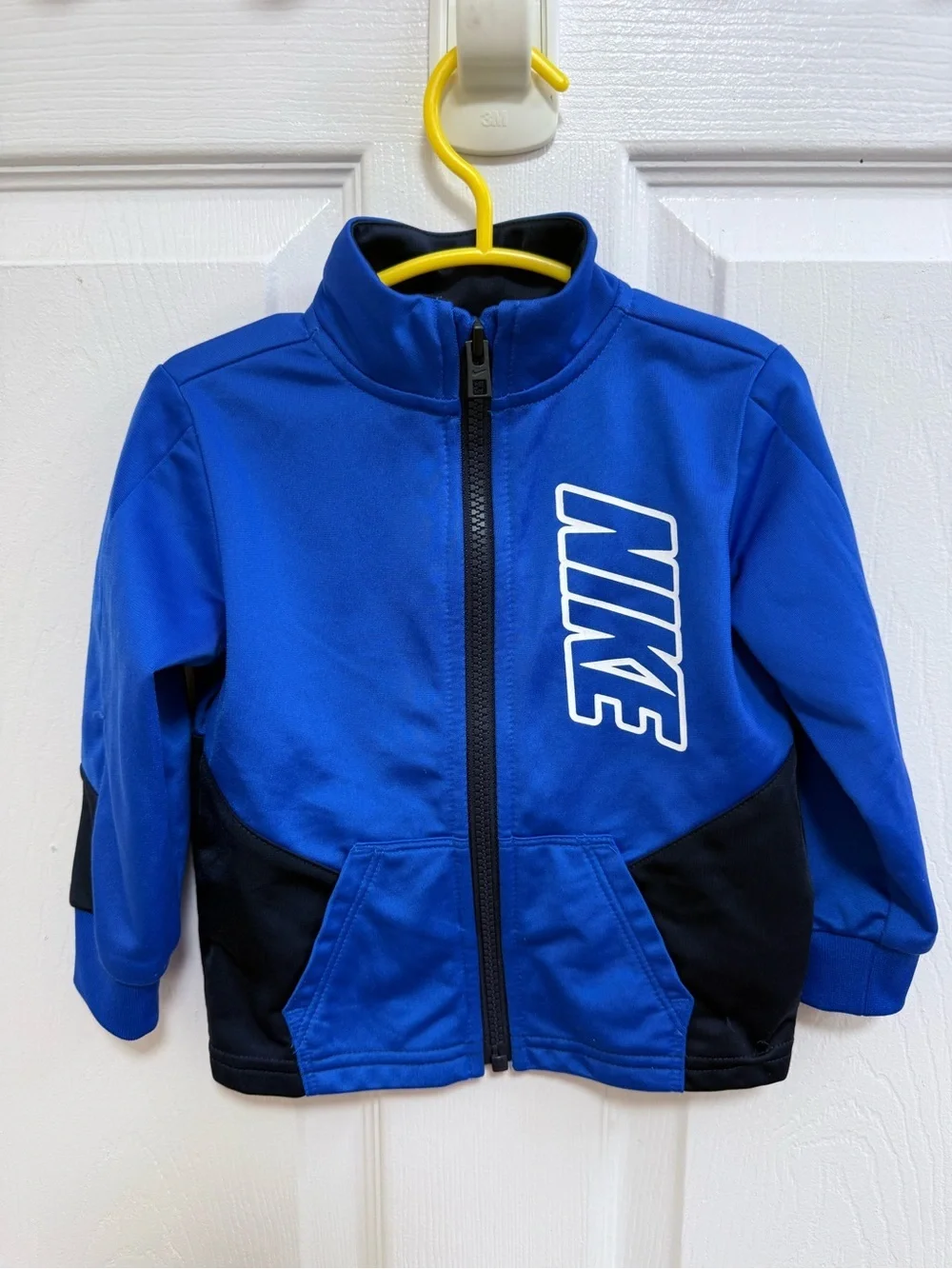 Nike Royal Blue & Black Full-Zip Track Jacket, Size 18 months